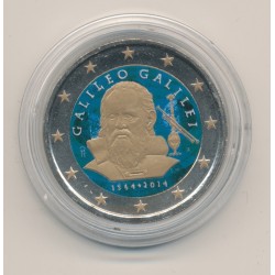 2 Euro couleur - Italie 2014 - Galilée