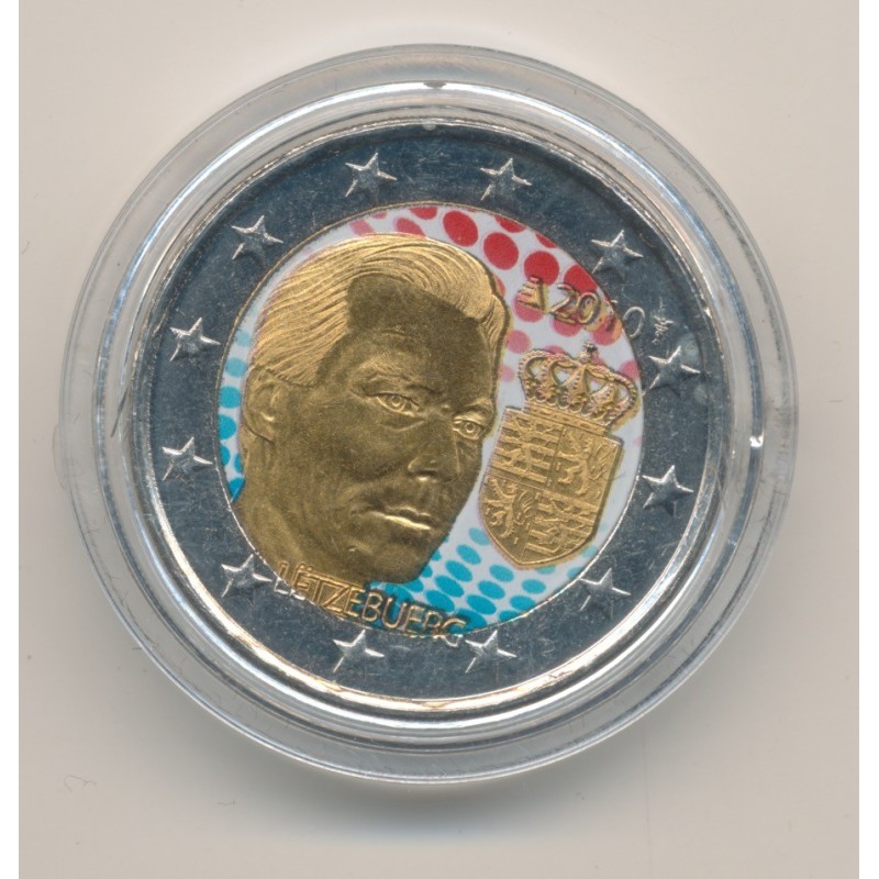 2 Euro couleur - Luxembourg 2010 - armoiries du grand-duc