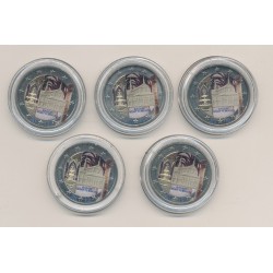 2 Euro couleur - Allemagne 2013 - Baden - Lot des 5 Ateliers ADGFJ + Écrin bois