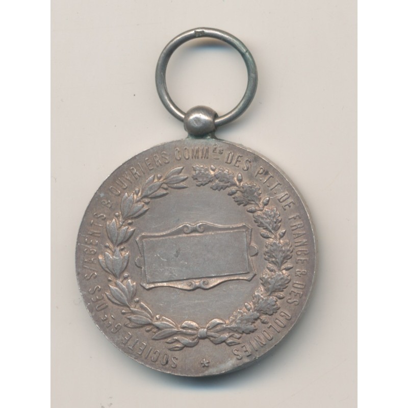 Médaille - Société générale des sous agents et ouvriers PTT de France et des colonies - sans ruban - 31mm