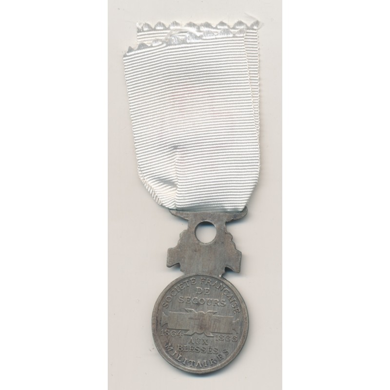 Médaille - Croix rouge - 1864-66 - Secours aux bléssés - ordonnance