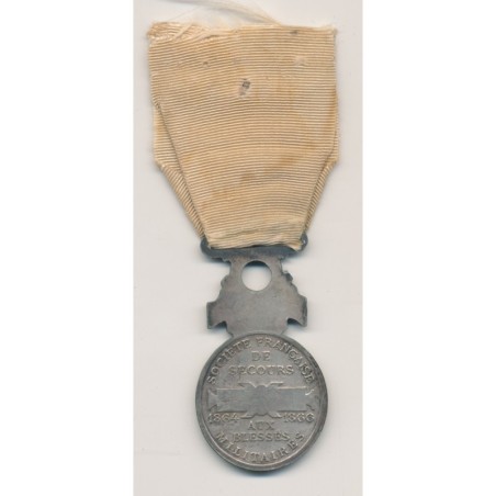 Médaille - Croix rouge - 1864-66 - Secours aux bléssés - ordonnance