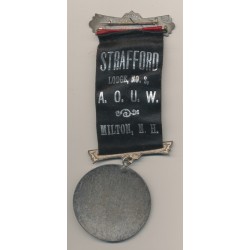 Médaille Maçonnique - Loge Strafford - ruban rouge et noir - Missouri - Etats-Unis 2