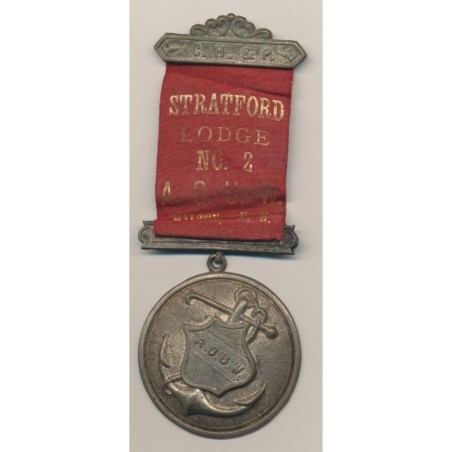 Médaille Maçonnique - Loge Strafford - agrafe C.H et P  - Missouri - Etats-Unis