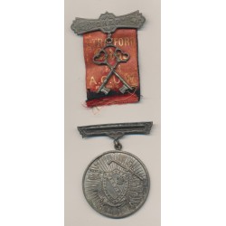 Médaille Maçonnique - Loge Strafford - agrafe C.H.P avec 2 clés  - ruban déchiré - Missouri - Etats-Unis