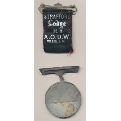 Médaille Maçonnique - Loge Strafford - agrafe C.H.P avec 2 clés  - ruban déchiré - Missouri - Etats-Unis 2