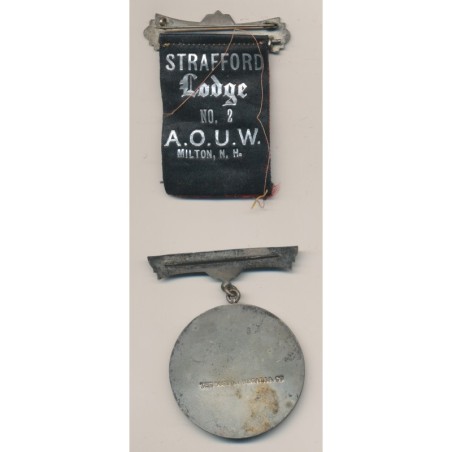 Médaille Maçonnique - Loge Strafford - agrafe C.H.P avec 2 clés  - ruban déchiré - Missouri - Etats-Unis