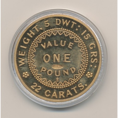 Médaille - Refrappe 1 Pound 1852 - 40mm - bronze