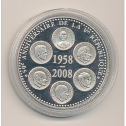 Médaille - 6 Présidents de la République - 1958-2008