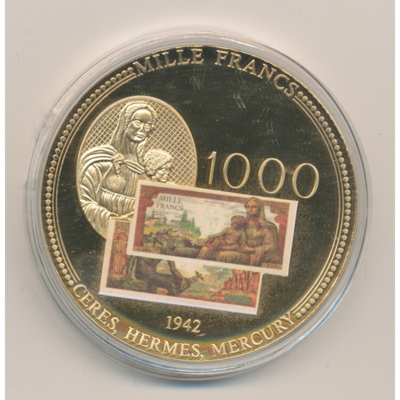 Médaille - 1000 Francs Mercure - En mémoire d'une monnaie