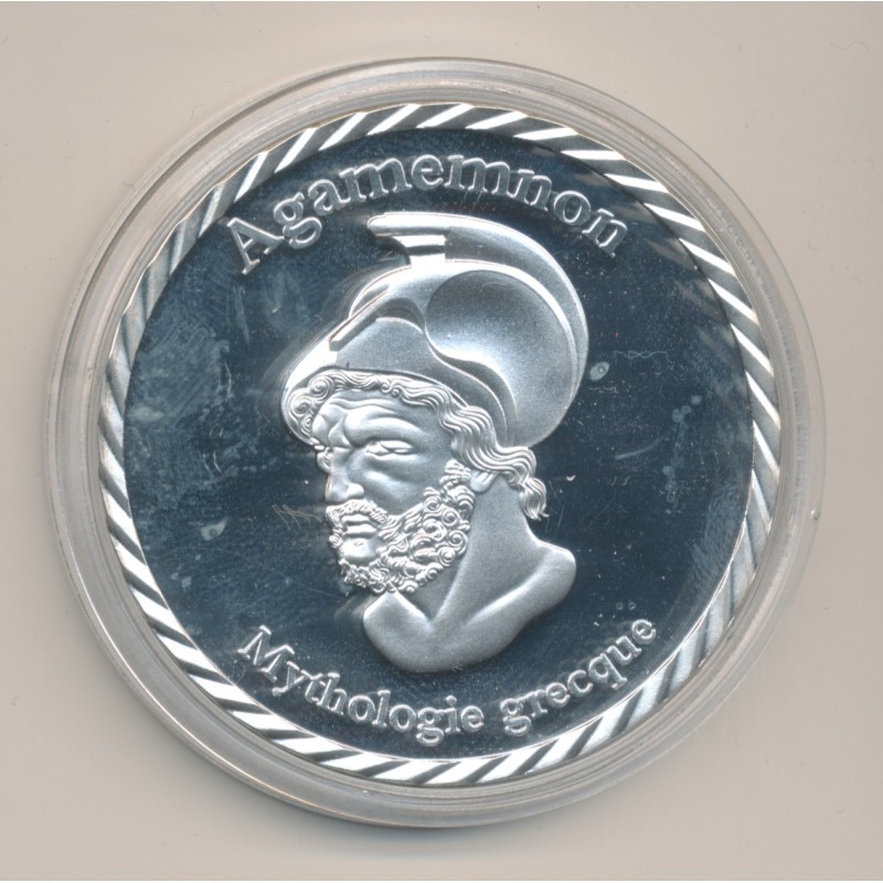 Médaille - Agamemnon - Roi légendaire de Mycènes et d'argot - Mythologie Grecque - nickel - 50mm