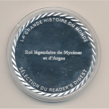 Médaille - Agamemnon - Roi légendaire de Mycènes et d'argot - Mythologie Grecque - nickel - 50mm