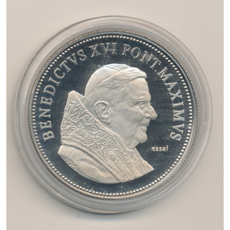 Médaille - Benoit XVI essai - Première visite en France du pape