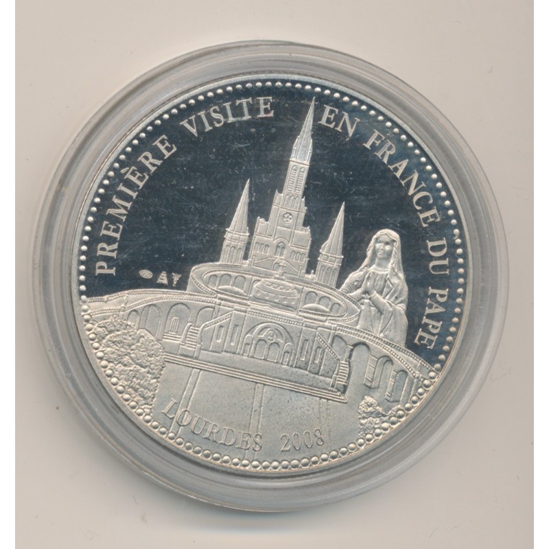 Médaille - Benoit XVI essai - Première visite en France du pape