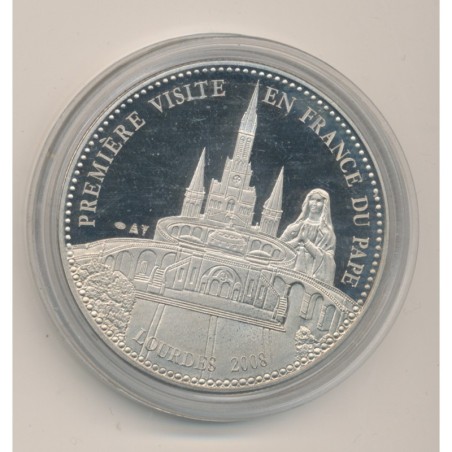 Médaille - Benoit XVI essai - Première visite en France du pape