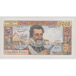 5000 Francs Henri IV - 10.07.1958 - TTB+ - R.61