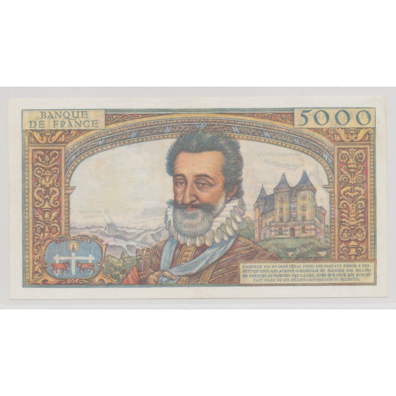 5000 Francs Henri IV - 10.07.1958 - TTB+ - R.61