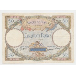 50 Francs Luc Olivier Merson - 27.05.1927 - TTB/TTB+