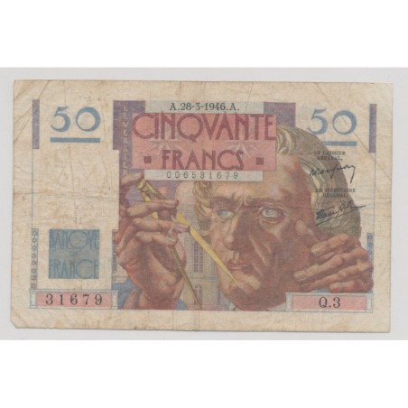 50 Francs Le verrier - 28.03.1946 - Q.3 - TB