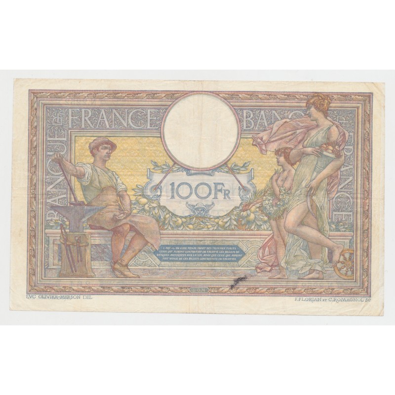 100 Francs Luc Olivier Merson - 30.05.1914 - TTB/TTB+