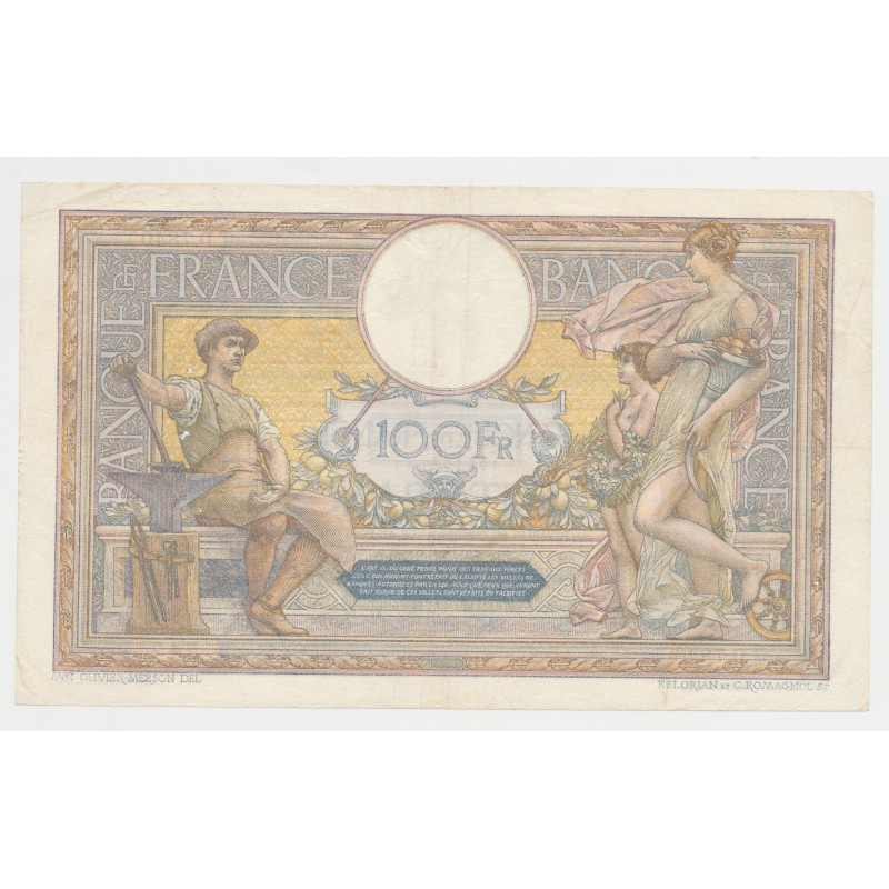 100 Francs Luc Olivier Merson - 23.07.1921 - TTB/TTB+