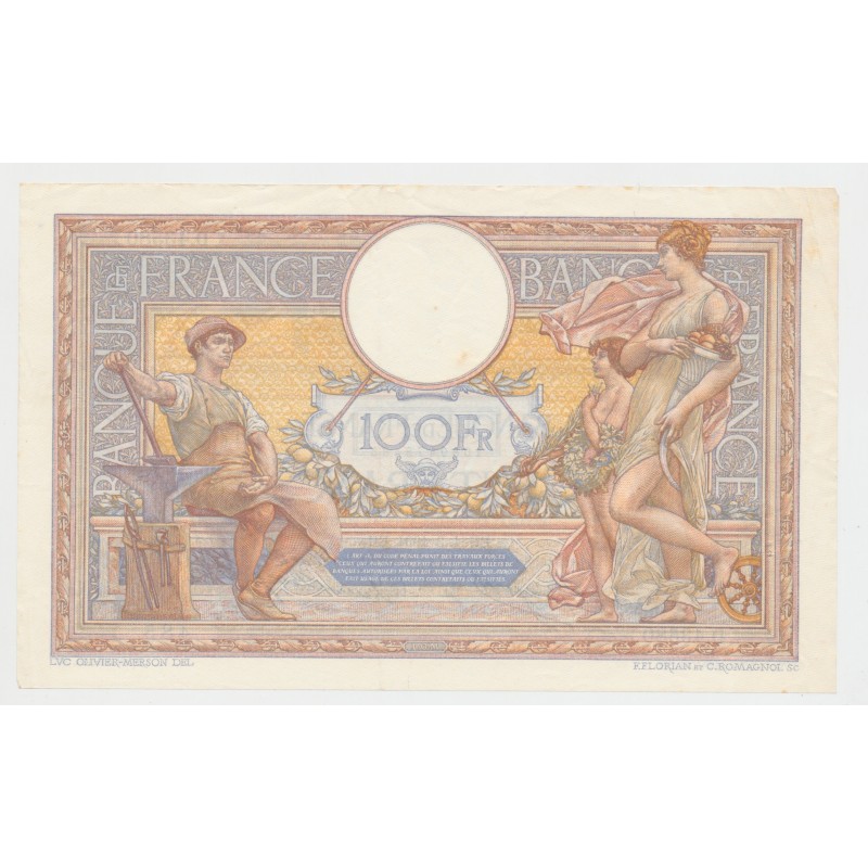 100 Francs Luc Olivier Merson - 1.03.1934 - D.43.580 - TTB+