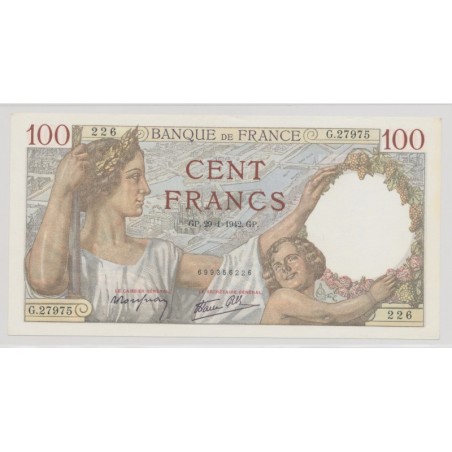 100 Francs Sully - 29.01.1942 - Neuf