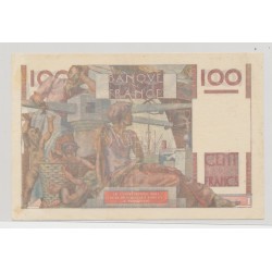 100 Francs Jeune paysan - 2.10.1952 - filigrane inversé - TTB 2
