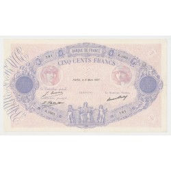 500 Francs Bleu et Rose - 8.3.1927 - A.1001 - TTB+