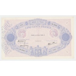 500 Francs Bleu et Rose - 14.4.1938 - 14.4.1938 - W.2804 - TTB+
