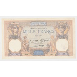 1000 Francs Cérès et mercure - 23.1.1930 - Z.835 - TTB+