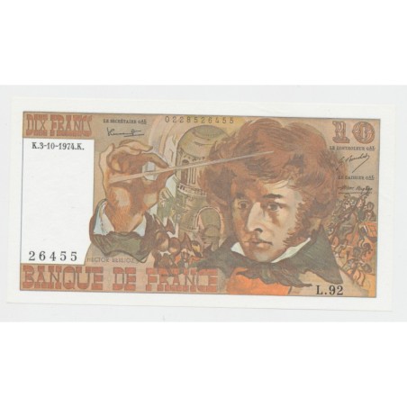 10 Francs Berlioz - 3.10.1974 - L.92 - NEUF