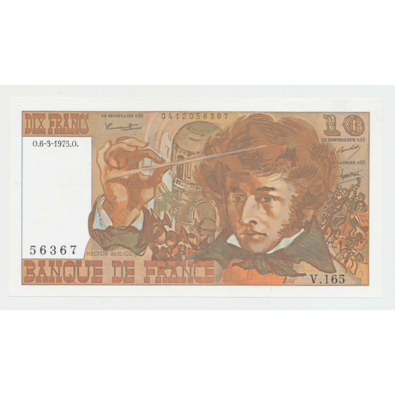 10 Francs Berlioz - 6.3.1975 - V.165 - NEUF