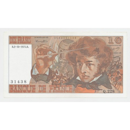 10 Francs Berlioz - 2.10.1975 - Q.228 - SPL