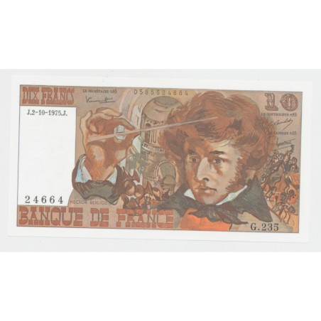 10 Francs Berlioz - 2.10.1975 - G.235 - NEUF