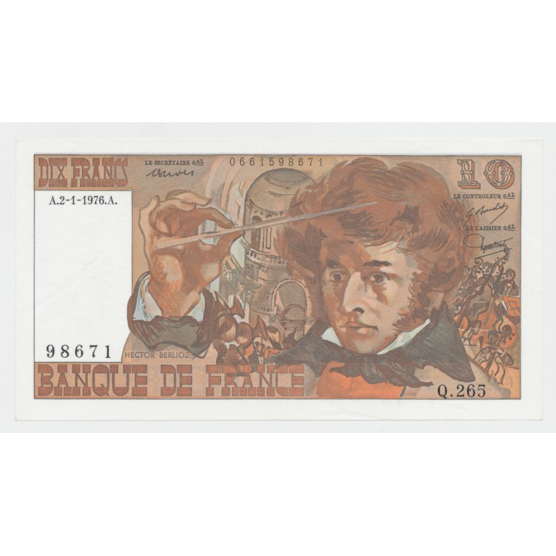 10 Francs Berlioz - 2.1.1976 - SPL