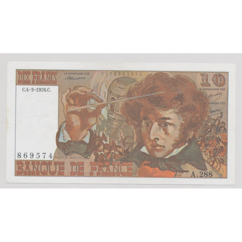 10 Francs Berlioz - 4.3.1976 - A.288 - SPL