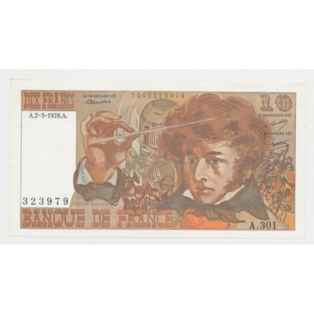 10 Francs Berlioz - 2.3.1978 - A.301 - SUP