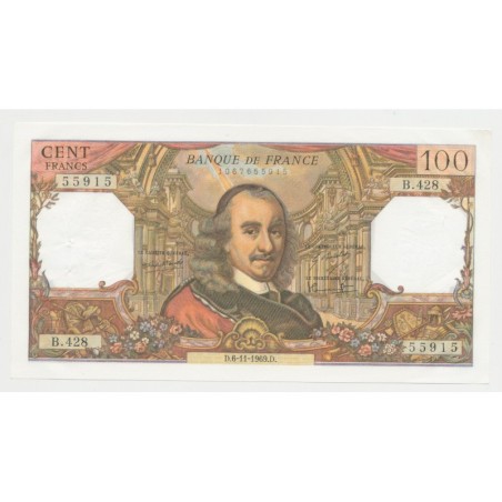 100 Francs Corneille - 6.11.1969 - B.428 - SUP+