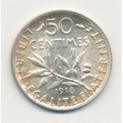 50 Centimes Semeuse - 1918