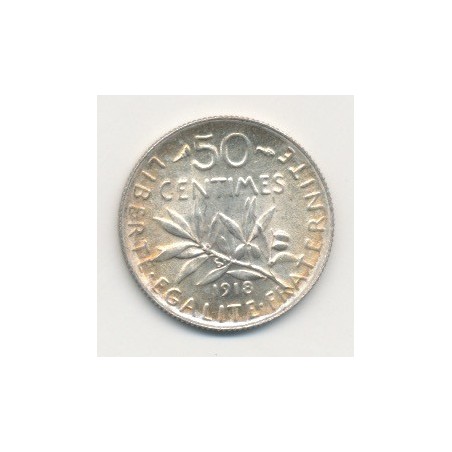 50 Centimes Semeuse - 1918