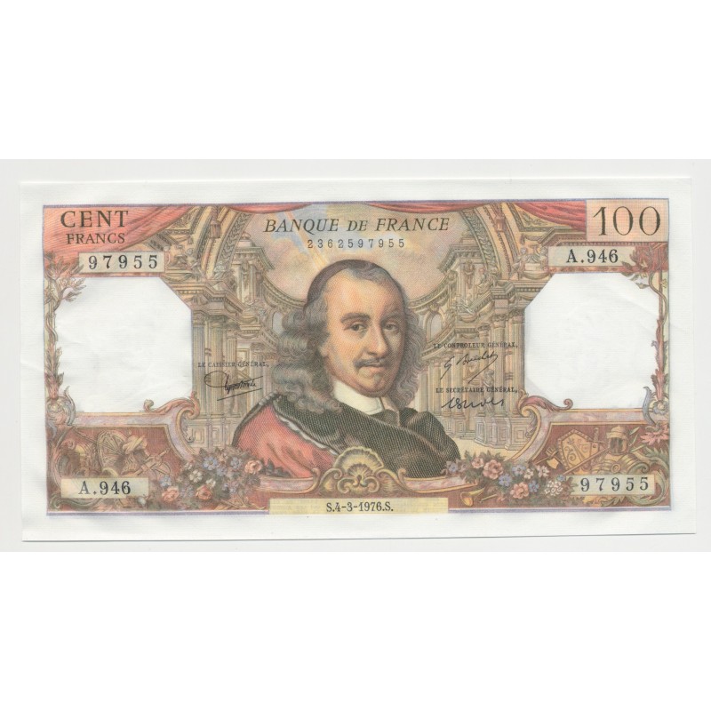 100 Francs Corneille - 4.3.1976 - A.946 - SUP+