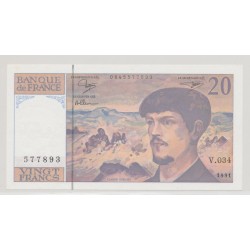 20 Francs Debussy - 1991 - V.034 - NEUF