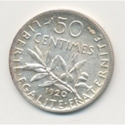 50 Centimes Semeuse - 1920