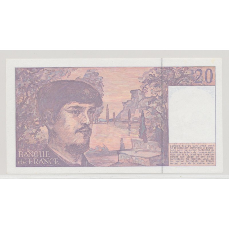 20 Francs Debussy - 1991 - T.032 - NEUF