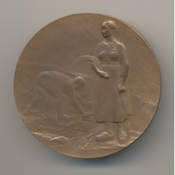 Médaille - Thème agricole - offert par le député - bronze - 50mm - TTB+