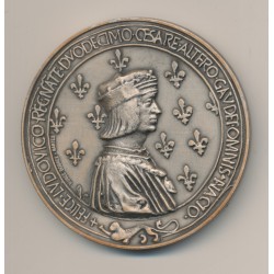Médaille - Mariage Louis XII et Anne de Bretagne - refrappe - bronze argenté - 54mm - SUP