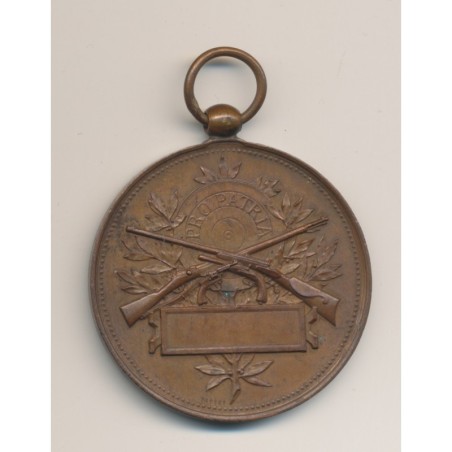 Médaille - pour la patrie - tir et arquebuse - cuivre - 47mm - TTB+