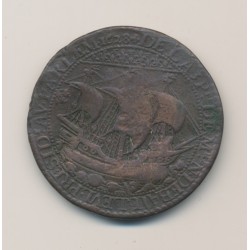Médaille - Louis XIII - Nicolas de bailleul - 3e mandat 1628 - bronze - 38mm - B/TB 2
