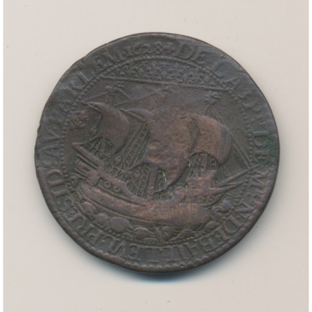 Médaille - Louis XIII - Nicolas de bailleul - 3e mandat 1628 - bronze - 38mm - B/TB